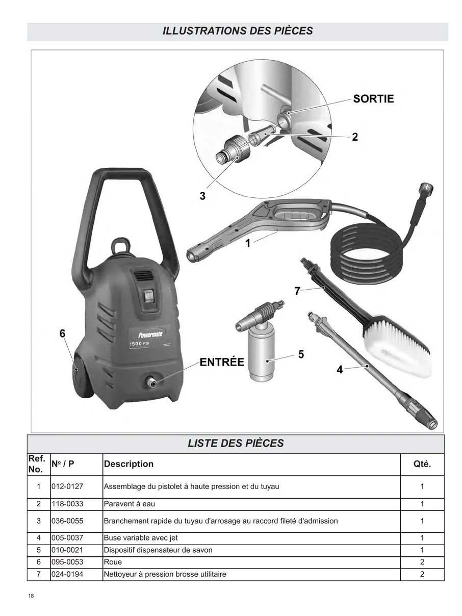 COLEMAN POWERMATE, PW0501500, IPL.18